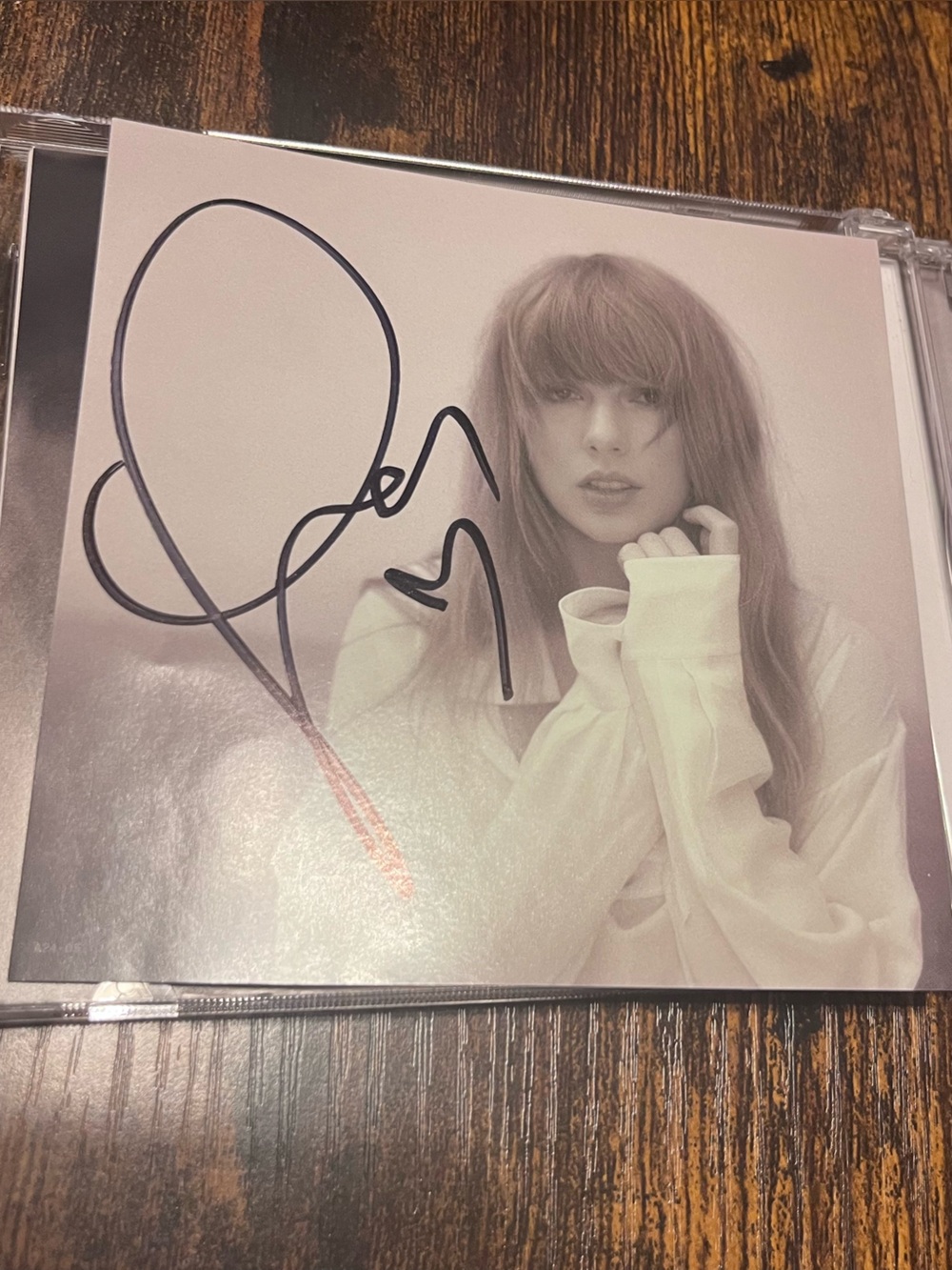 Taylor Swift Signed TTPD CD w/ heart